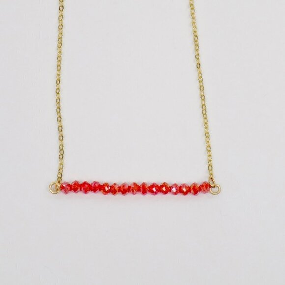 dainty bar necklace beads - Picture 4 of 6